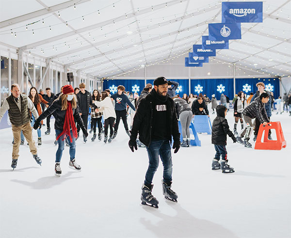 Bellevue Ice Skating Arena - photo courtesy of Bellevue Downtown Association | Bellevue.com